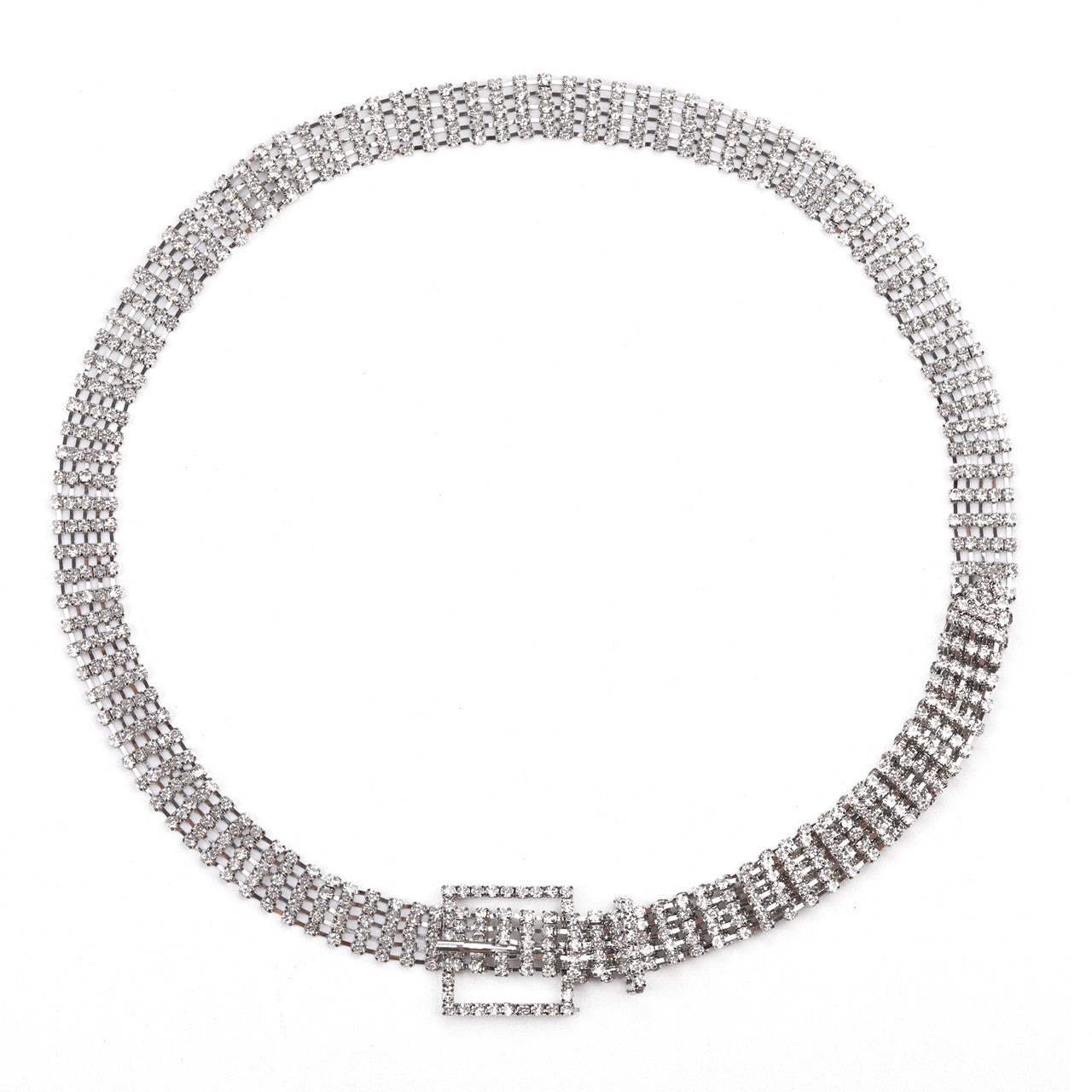 5 Row Diamante Sparkling Rhinestone Belt