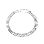 Silver Tear Drop Diamante Belt