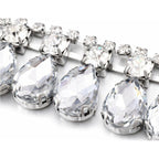 Silver Tear Drop Diamante Belt