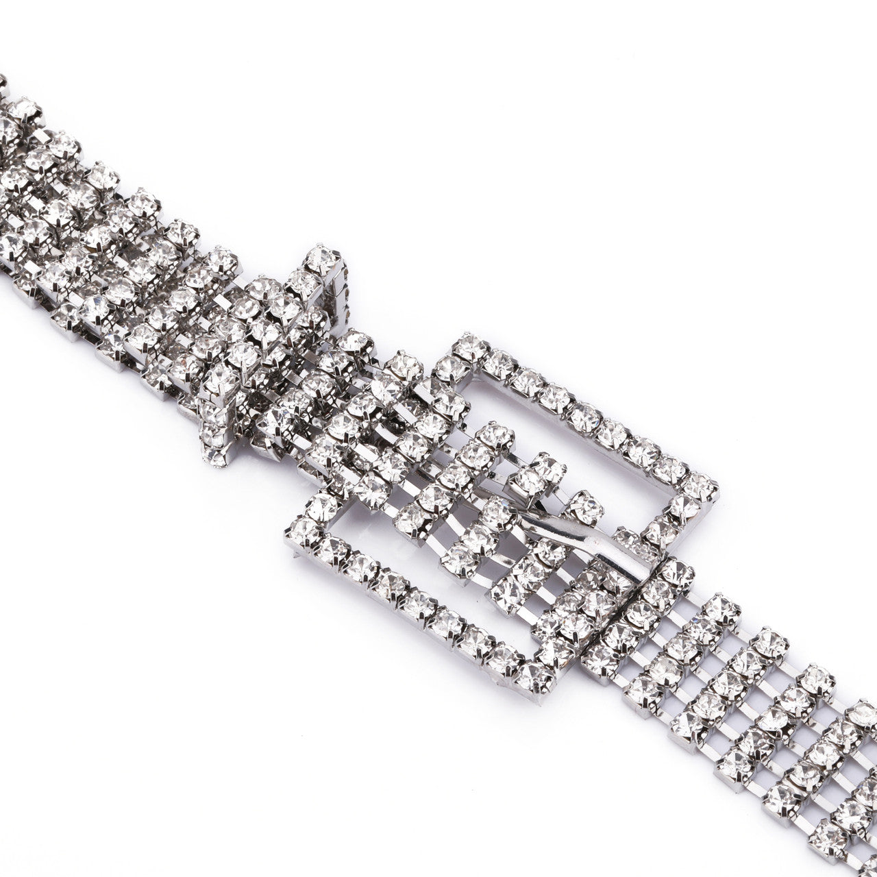 5 Row Diamante Sparkling Rhinestone Belt