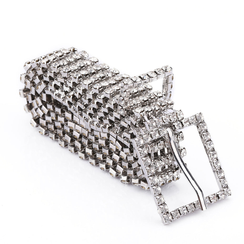 5 Row Diamante Sparkling Rhinestone Belt
