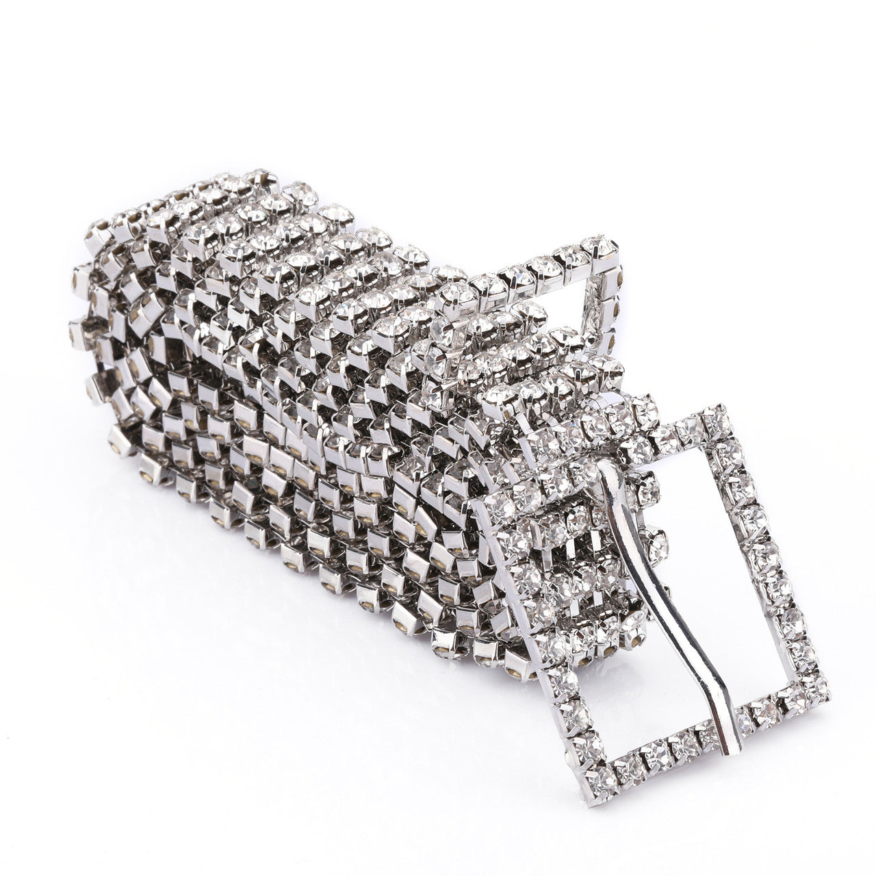 5 Row Diamante Sparkling Rhinestone Belt