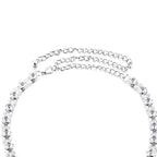 Diamante Beads in Loop Belt - Silver