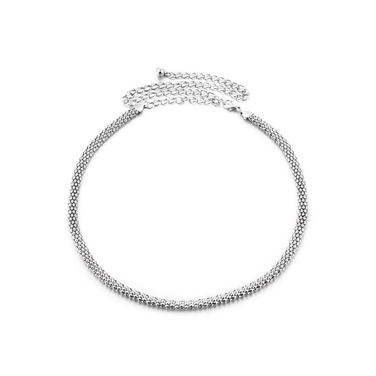 Metal Ball Chain Belt - Silver