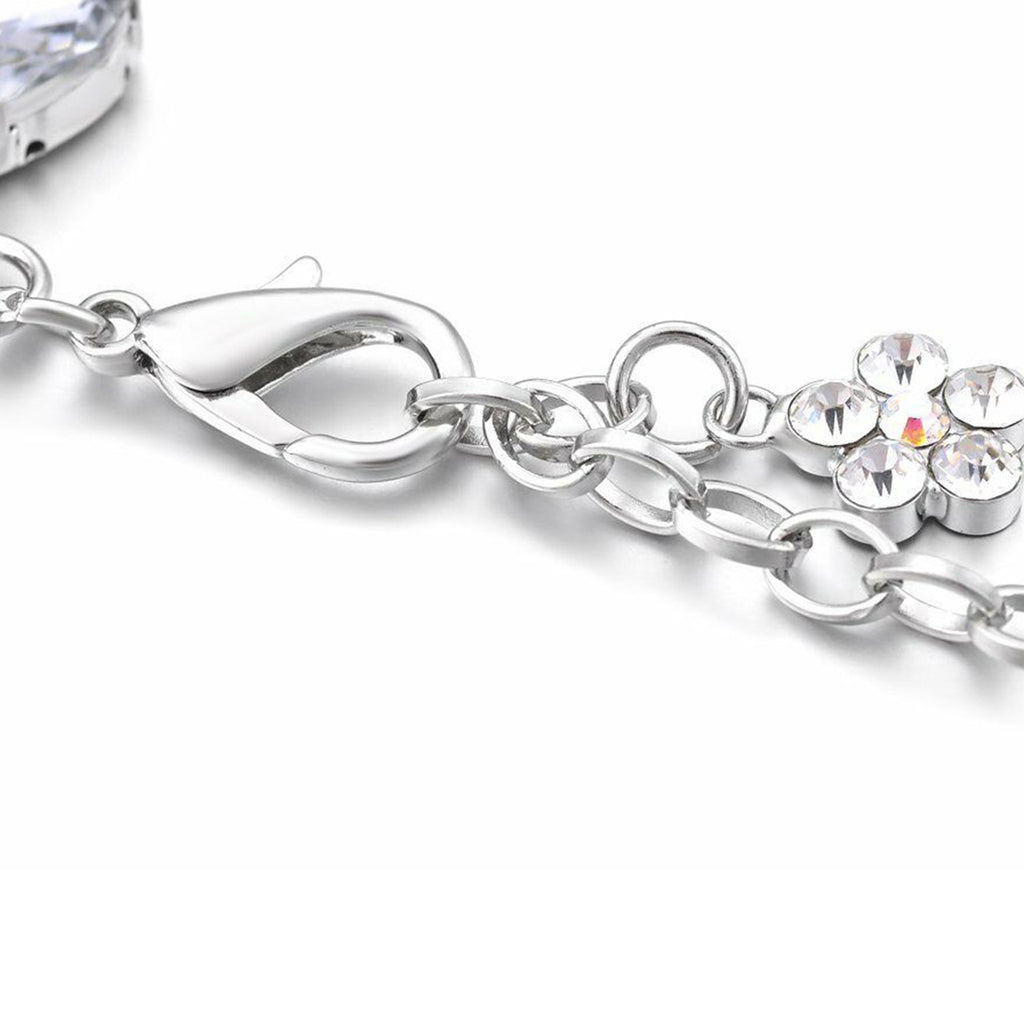 Silver Tear Drop Diamante Belt