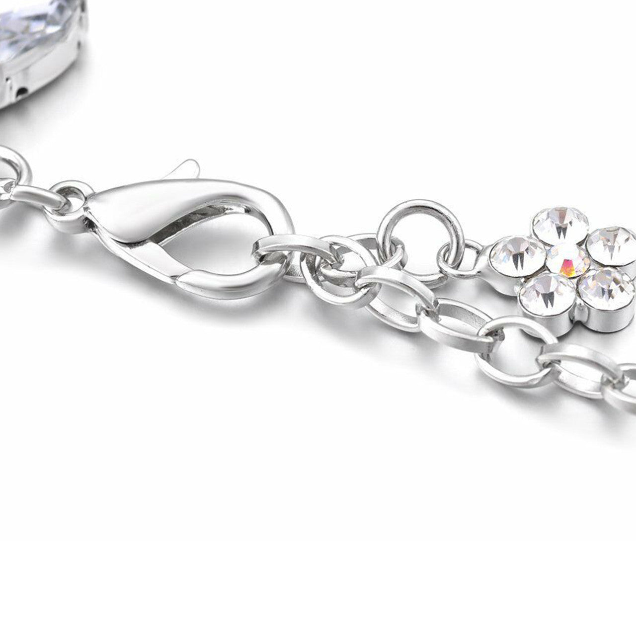 Silver Tear Drop Diamante Belt