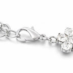 Waist Belt with Assorted Diamante Crystals - Silver