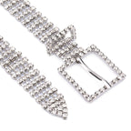 5 Row Diamante Sparkling Rhinestone Belt