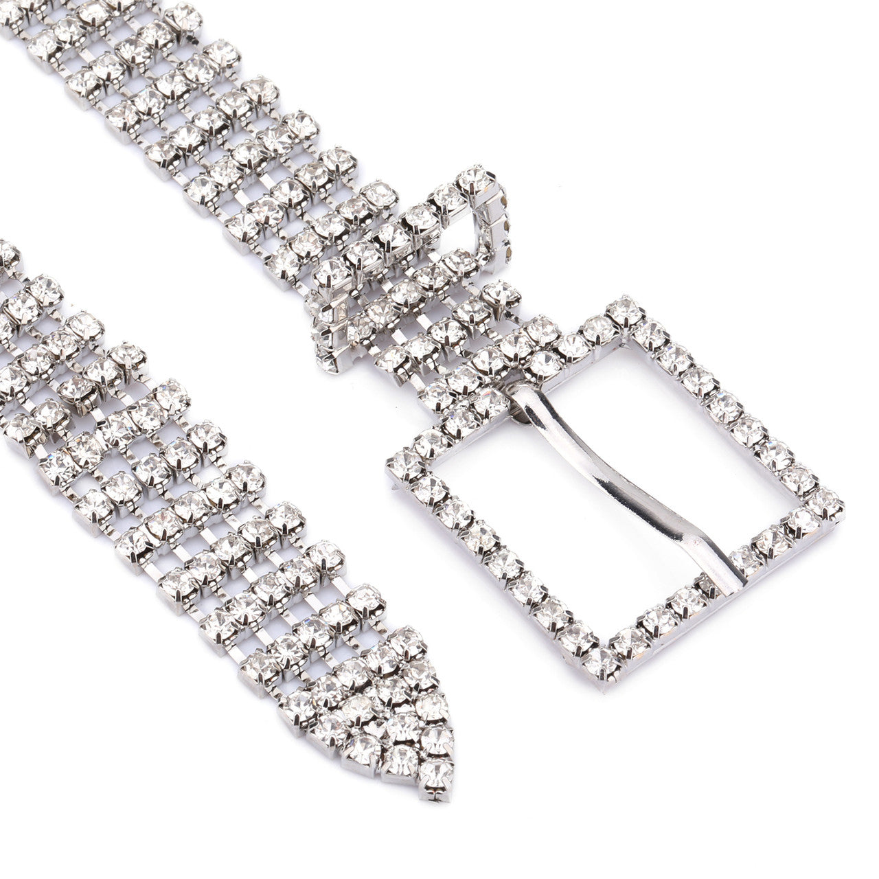 5 Row Diamante Sparkling Rhinestone Belt