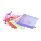 50pcs Sheer Organza Small Gift Bags with Drawstrings - Assorted Colours