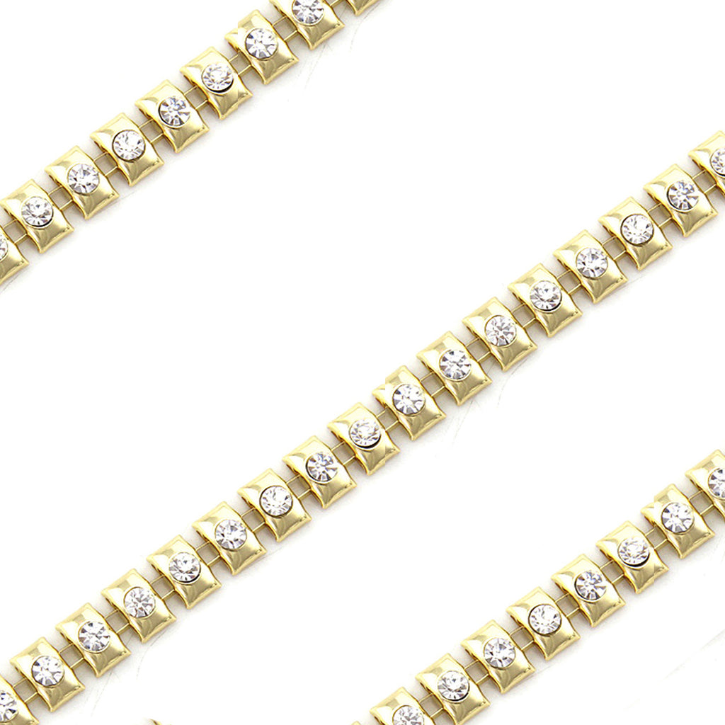 Chain Belt with Diamante - Gold
