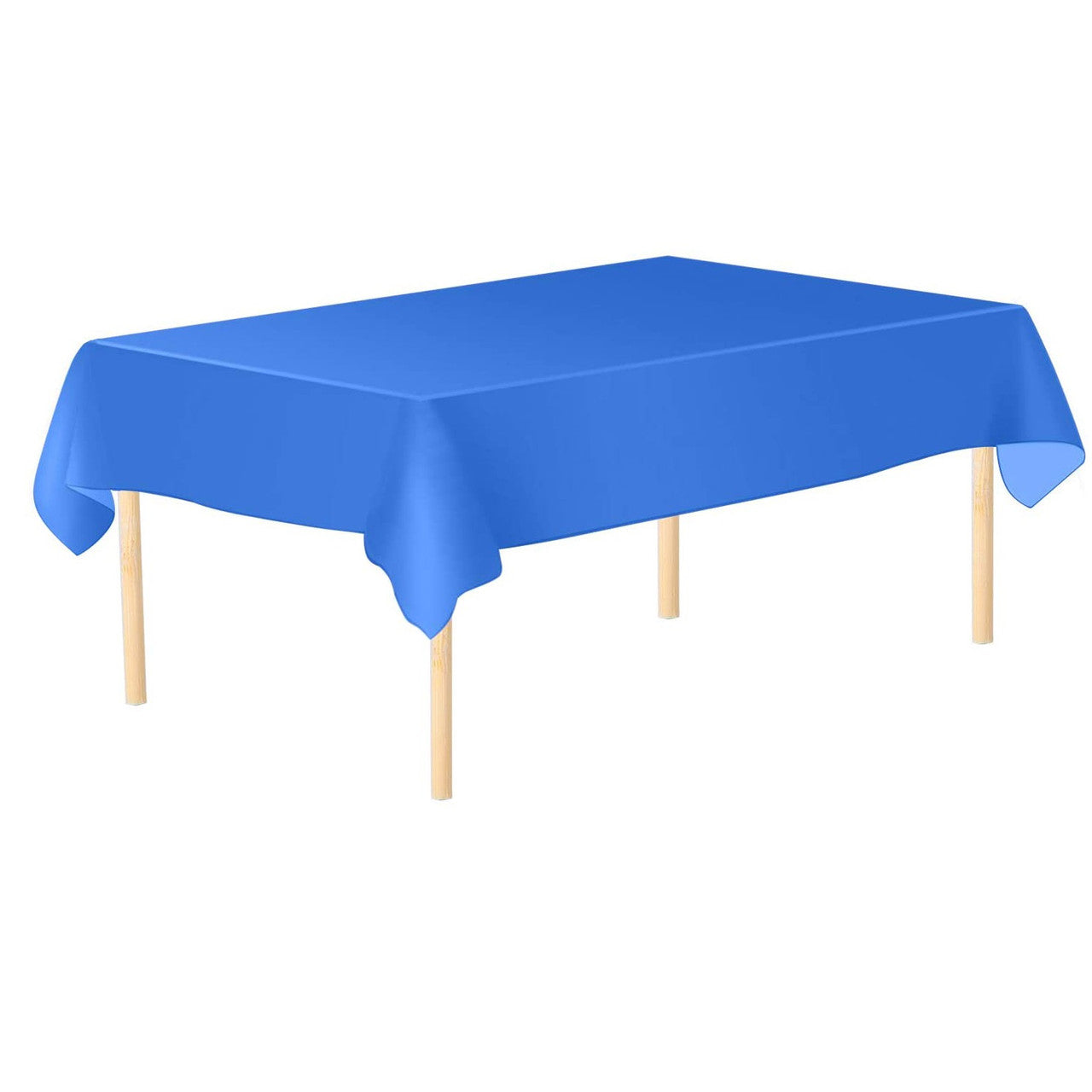 Rectangular Plastic Disposable Tablecloth - Royal Blue