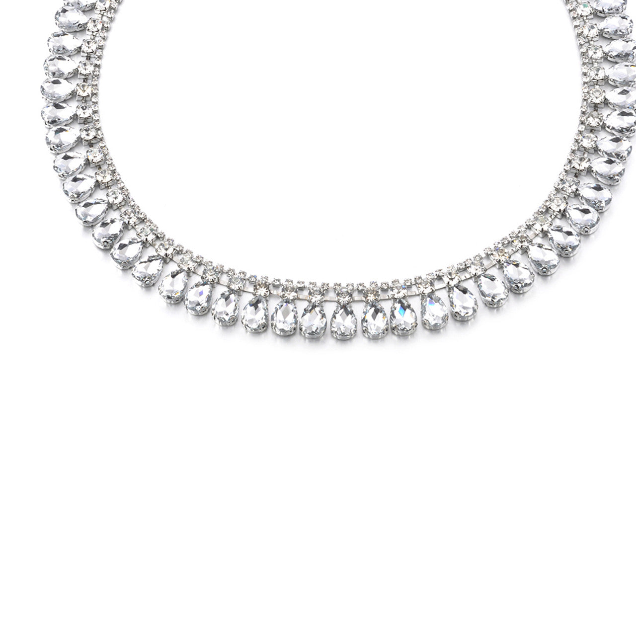 Silver Tear Drop Diamante Belt