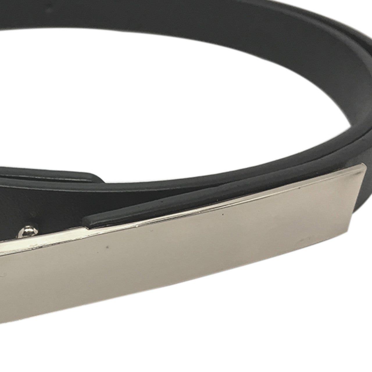 OBI Band Belt - Black with Silver Buckle