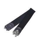 Black Elasticated Clip on Belt with Detailed Buckle