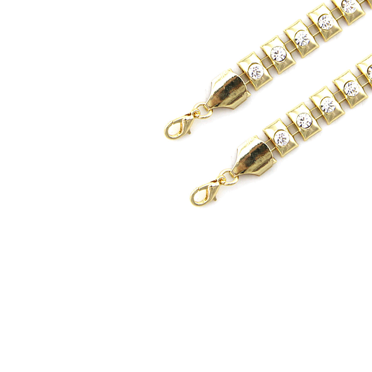 Chain Belt with Diamante - Gold
