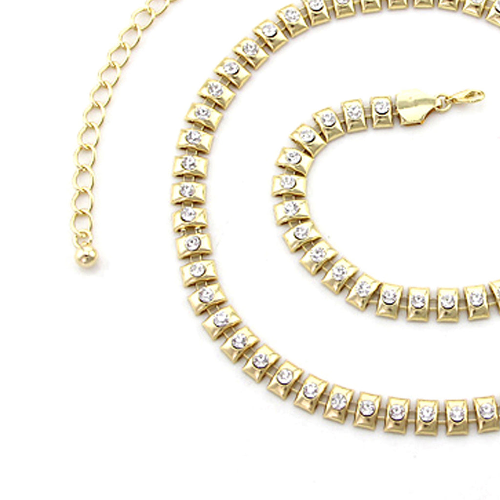 Chain Belt with Diamante - Gold