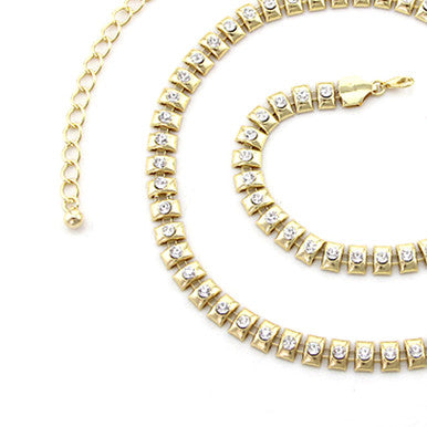 Chain Belt with Diamante - Gold