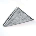 20" Velvet Napkin - Silver
