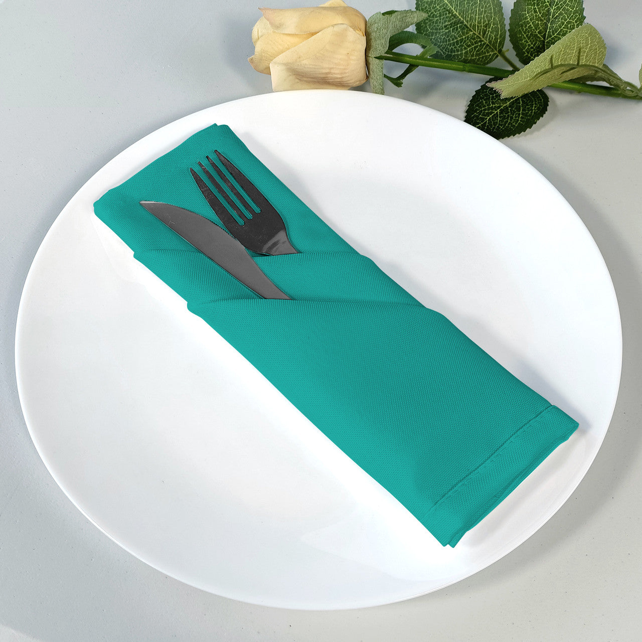 20" Polyester Table Napkin - Turquoise