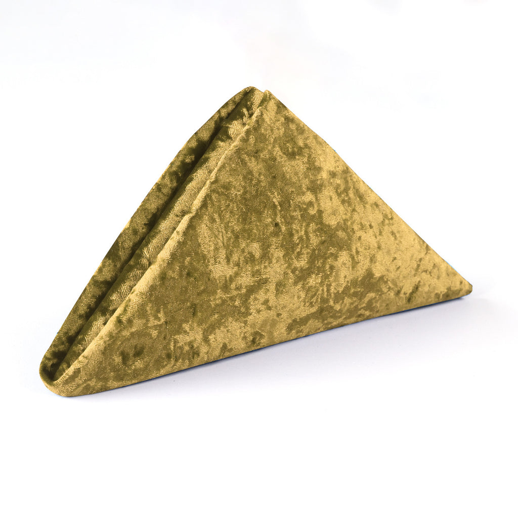 20" Velvet Napkin - Gold