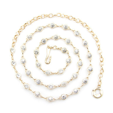 Gold Diamante Beads Chain Belt
