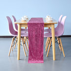 Diamond Velvet Table Runner - Pink