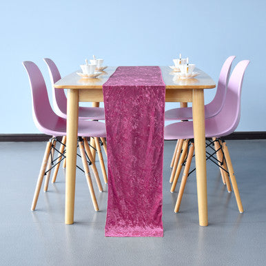 Diamond Velvet Table Runner - Pink