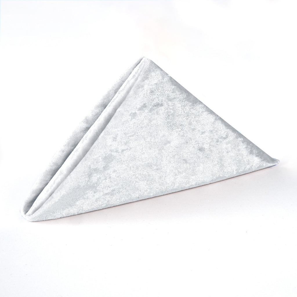 20" Velvet Napkin - White