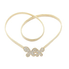Stretchy Butterfly Metal Belt - Gold