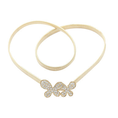 Stretchy Butterfly Metal Belt - Gold