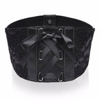 Black Corset with Lace Ribbon