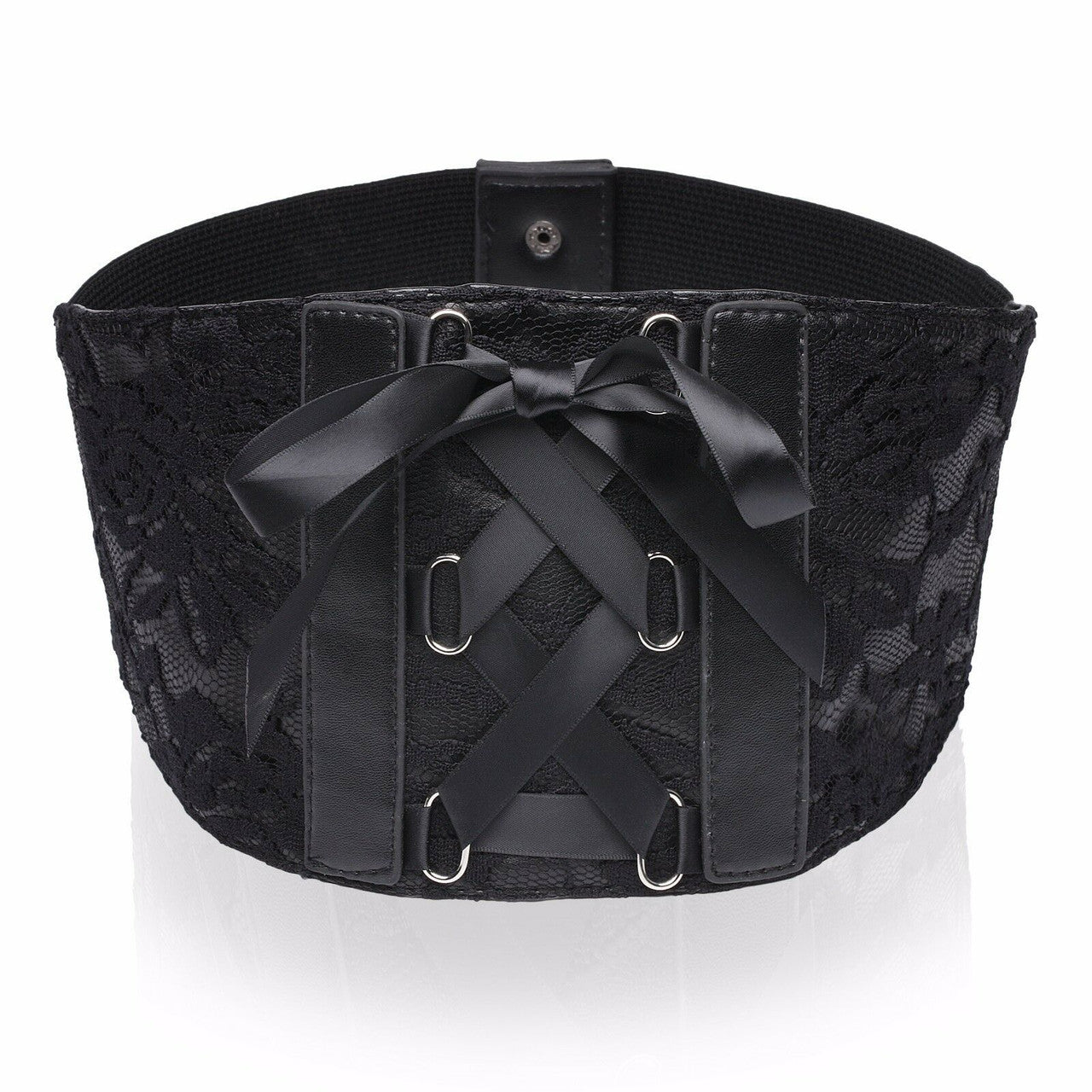 Black Corset with Lace Ribbon
