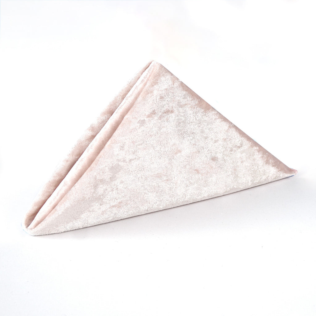 20" Velvet Napkin - Blush Pink