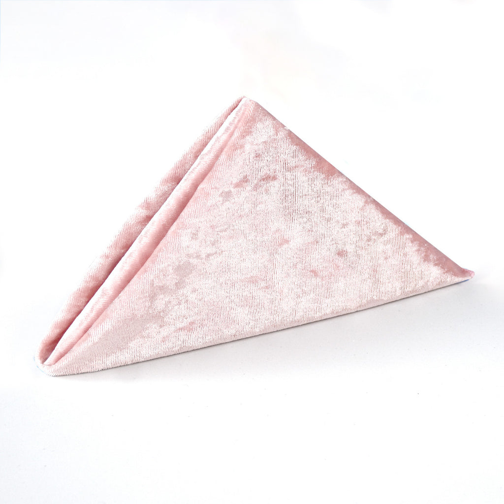 20" Velvet Napkin - Rose Pink