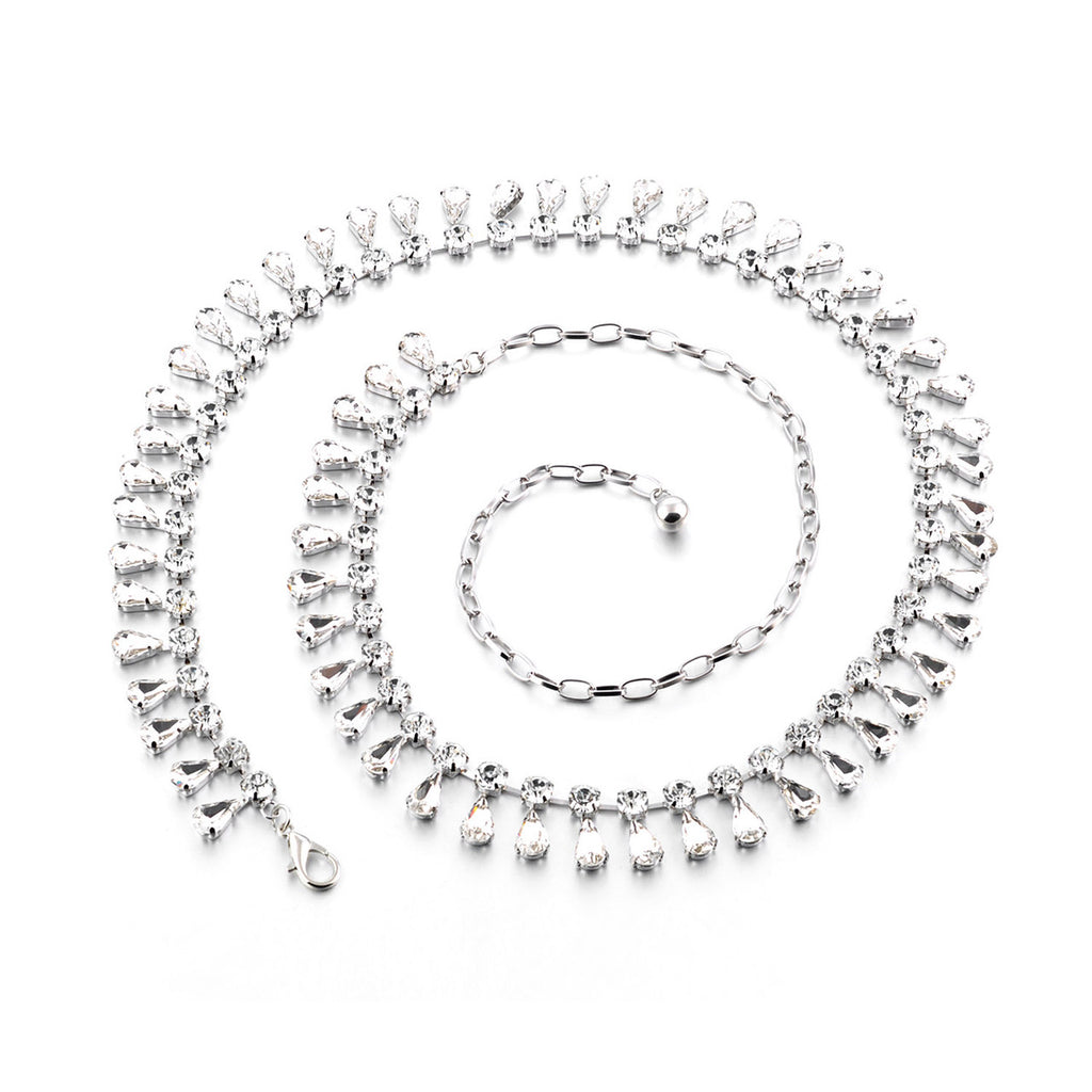 Diamante Belt with Tear Drop Crystals