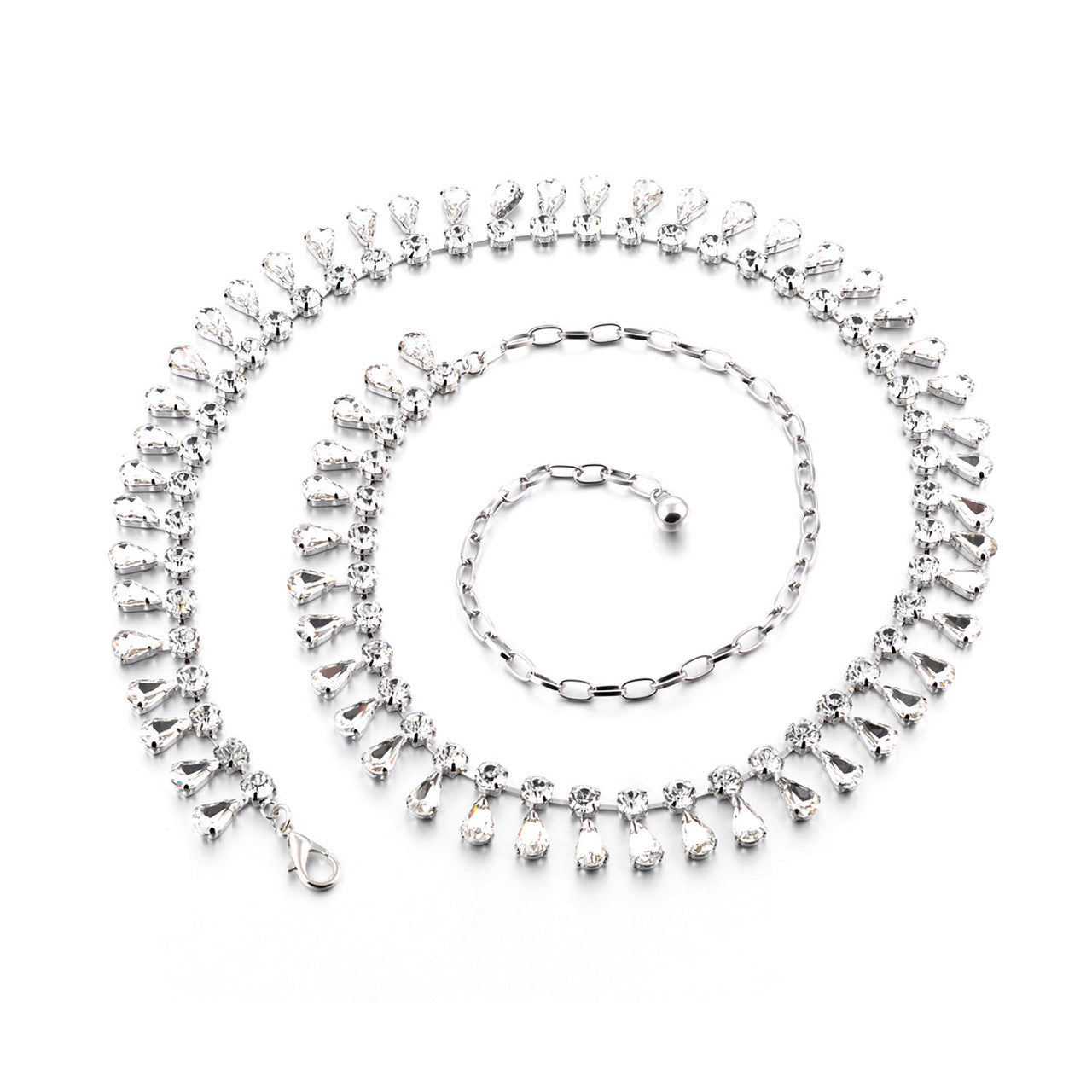 Diamante Belt with Tear Drop Crystals