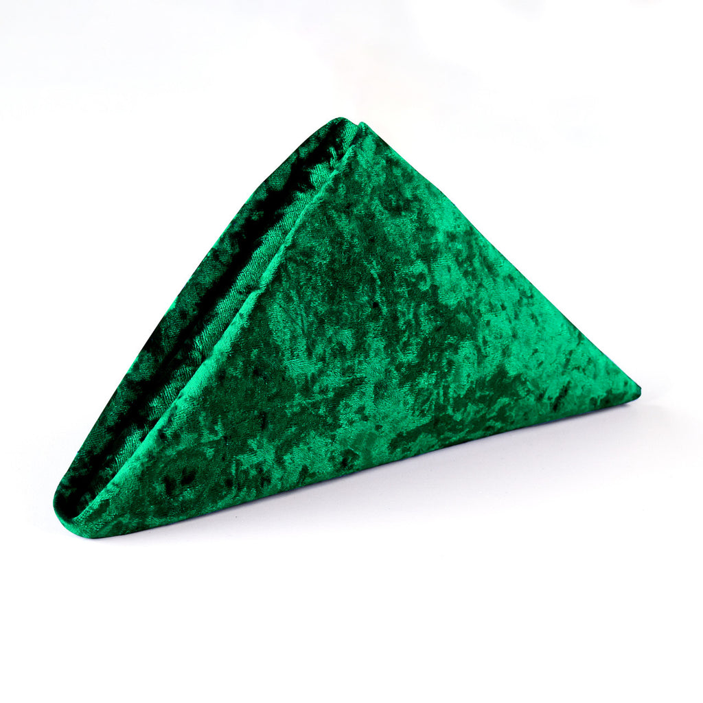 20" Velvet Napkin - Emerald Green