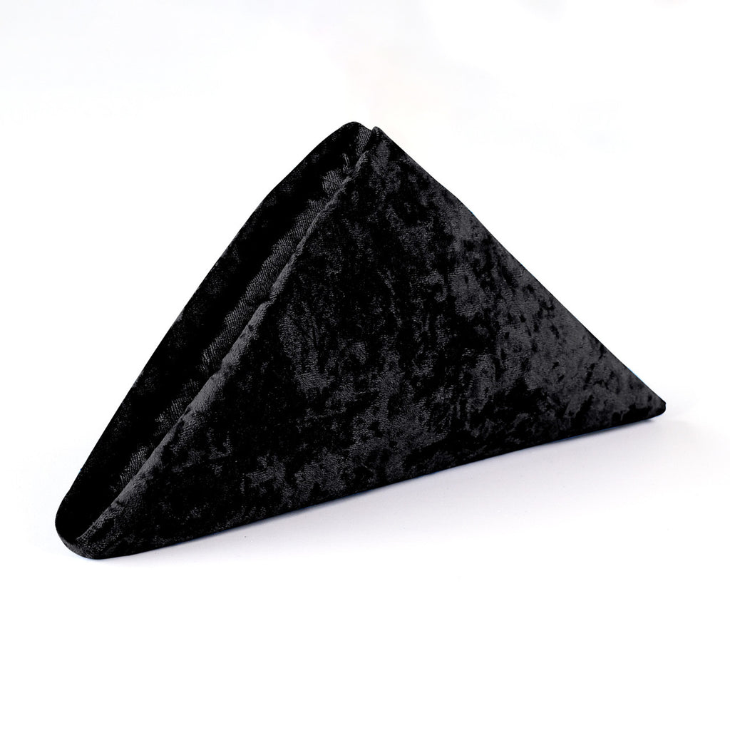 20" Velvet Napkin - Black