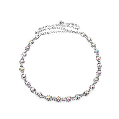Waist Chain Belt - Flower Rhinestones