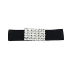 Elasticated Belt with Rectangle Motif