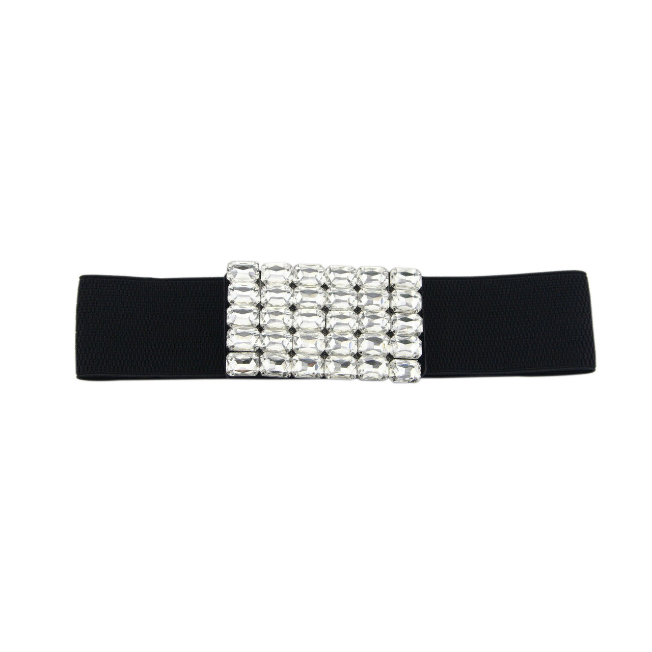 Elasticated Belt with Rectangle Motif