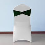 Spandex Chair Band with Round Diamante Buckle - Olive Green