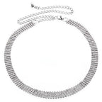 5 Row Diamante Belt - Silver