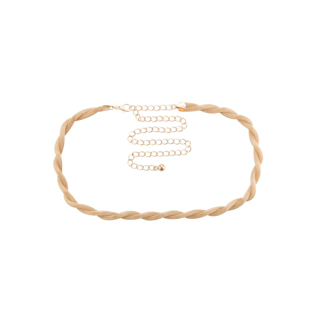 Twisted Coil Snake Belt - Gold