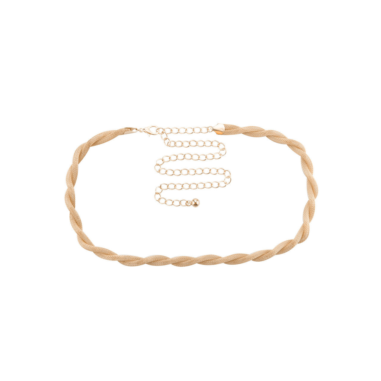 Twisted Coil Snake Belt - Gold