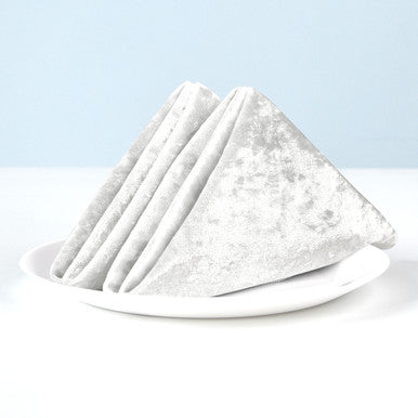 20" Velvet Napkin - Ivory