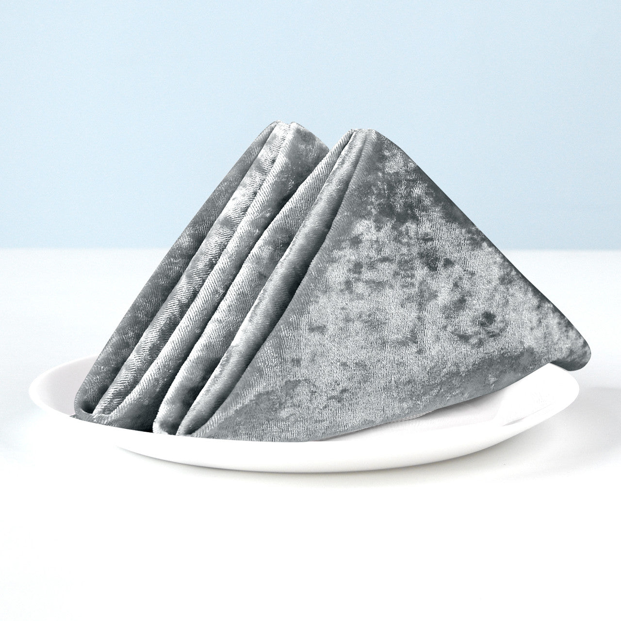 20" Velvet Napkin - Silver