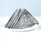 20" Velvet Napkin - Silver