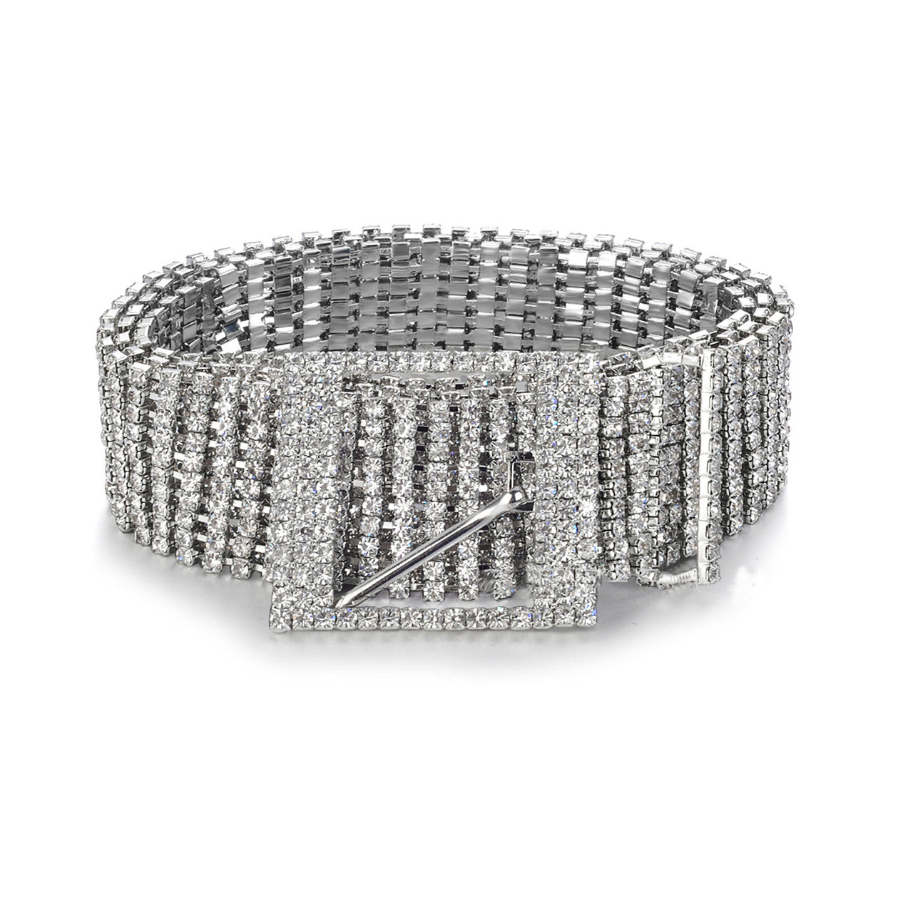 Silver Belt Bling Belt - 10 Row
